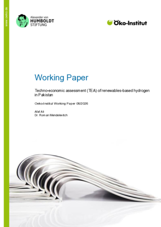 Cover der Publikation: Techno-economic assessment (TEA) of renewables-based hydrogen in Pakistan