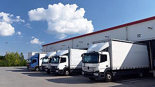 Lkw im Depot