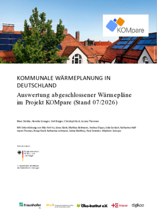 Cover der Publikation: Kommunale Wärmeplanung in Deutschland