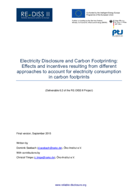 Vorschaubild der PDF-Datei Electricity Disclosure and Carbon Footprinting: Effects and incentives resulting from different approaches to account for electricity consumption in carbon footprints